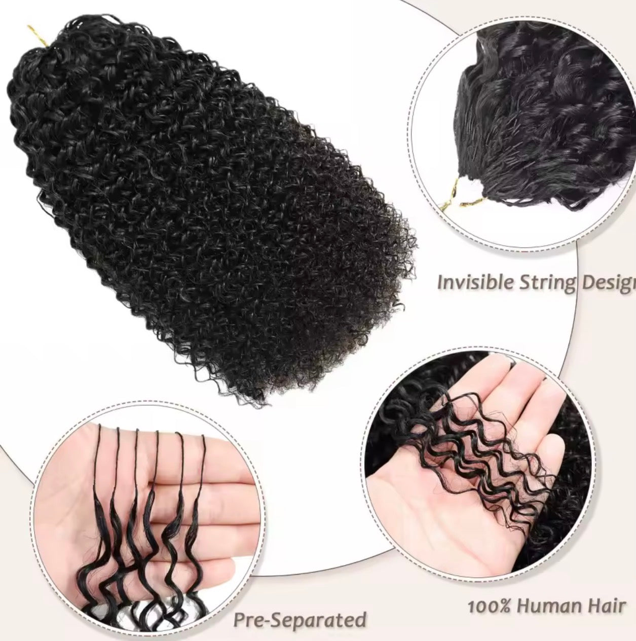 crochet effet plume, 14 pouces